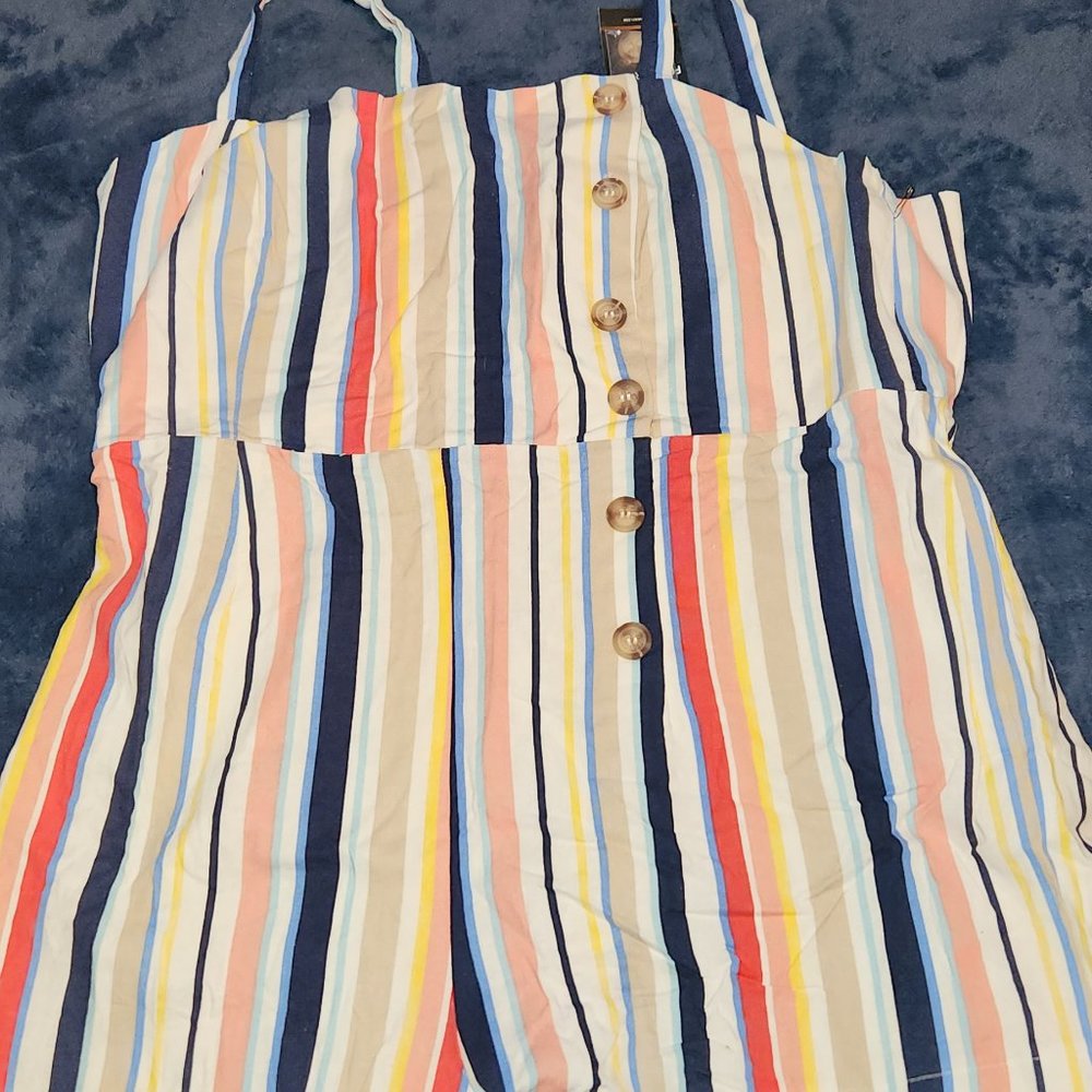 NWT Forever 21 Colorful Stripped Romper